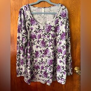 LuLaRoe Lynnae Long Sleeve Tee Size 3xl